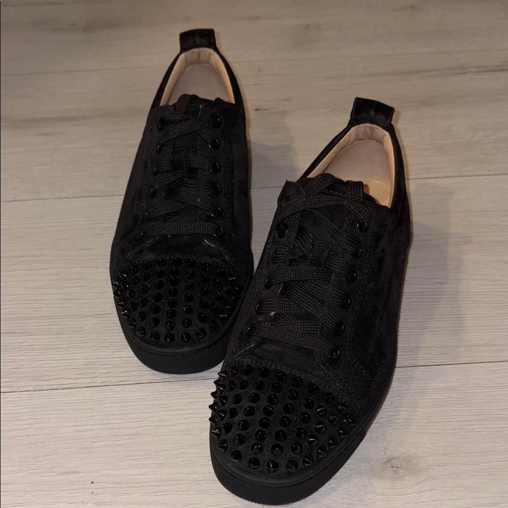 Christian Louboutin Black Spiked Sneakers - Picture 3 of 16